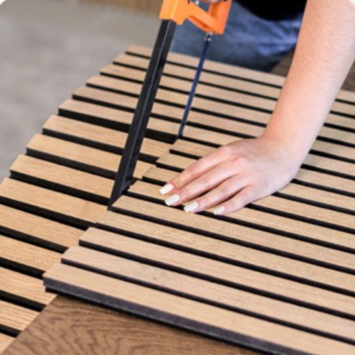 Premium Acoustic Slatted Wall Panel – Multiple Colours