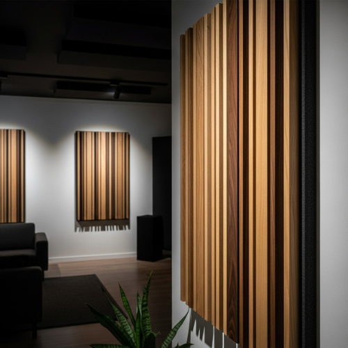 Premium Acoustic Slatted Wall Panel – Multiple Colours